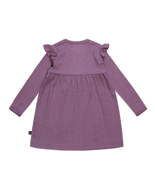 Kids Up Baby - rib kjole i dark plum ( Kollektionsmodel)