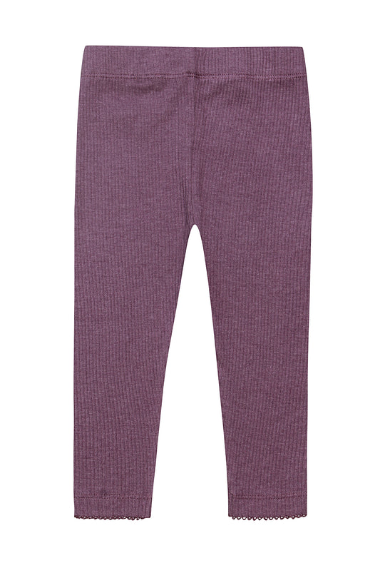 Kids Up Baby -  rib leggings i dark plum