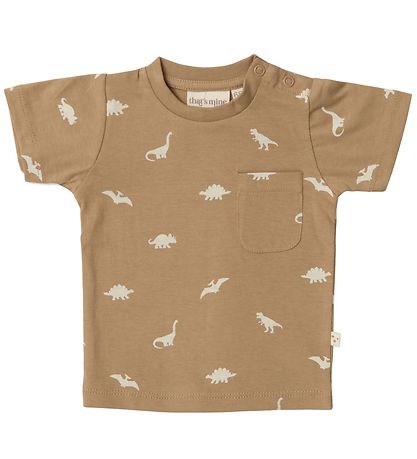 That's Mine T-shirt - 2-pk - Tino - Dinosaur - Kelp/Oatmeal